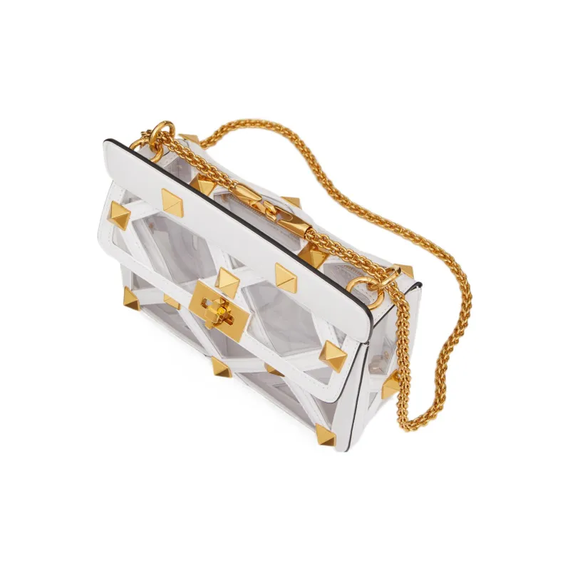Valentino Leather Crossbody Bag Shoulder Bag Women's White-4