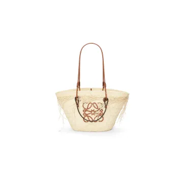 LOEWE Iracap Palm Fiber With Cow Leather Handbag, Shoulder Bag Women's