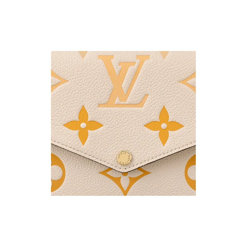 LOUIS VUITTON Felicie Pochette Monogram Empreinte Cream-5