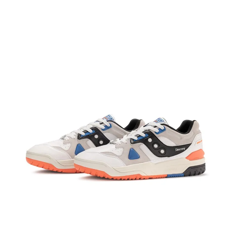 Saucony Cross 90 Anti Slip Wear Resistant Low Top Casual Shoes Unisex White Orange-2