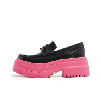 BLOCCO5 Loafers Women's Low-Top Black Red