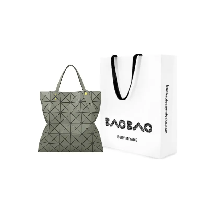 ISSEY MIYAKE Synthetic Leather Polyester Shoulder Bag, Handbag Regular Women's Army Green-8