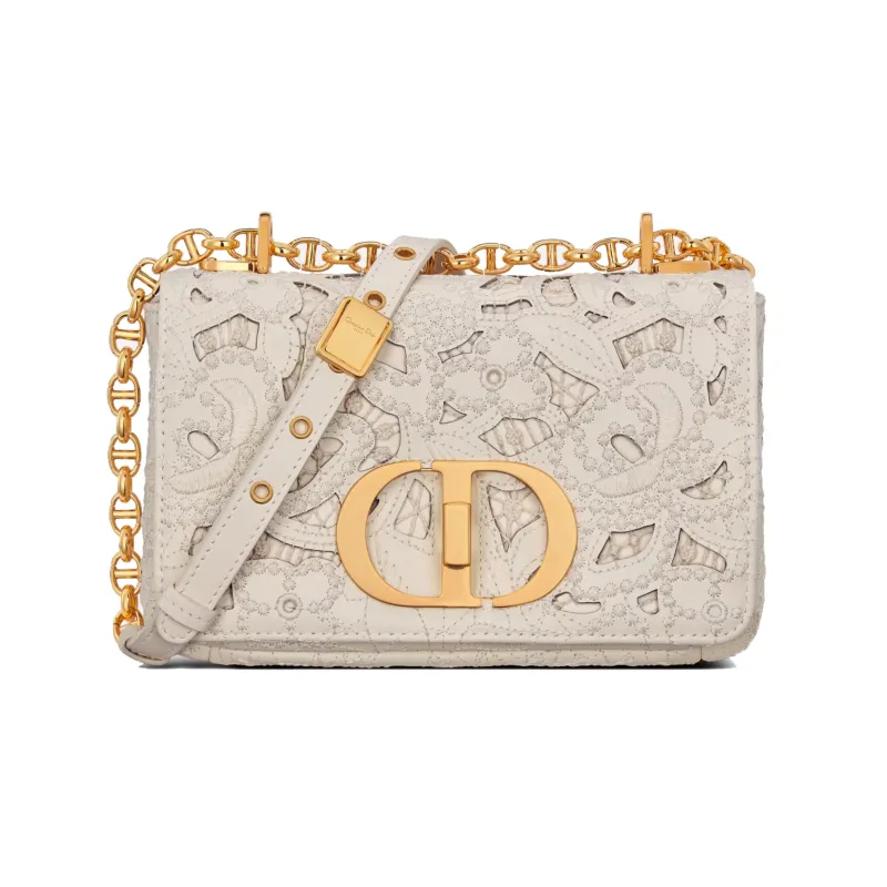 DIOR Caro Calfskin Crossbody Bag Shoulder Bag Women's Beige-0