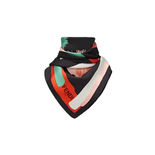 FENDI Silk Scarves Women's Multicolor