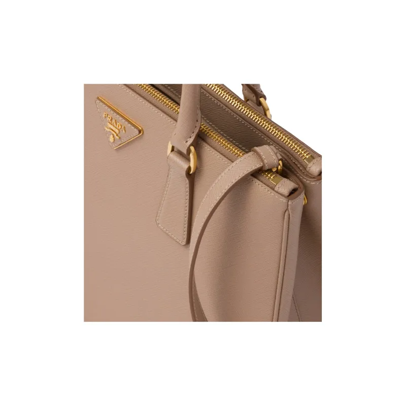PRADA Galleria Killer Bag Calfskin Shoulder Bag, Crossbody Bag, Handbag Large Size Women's Cameo Brown-4