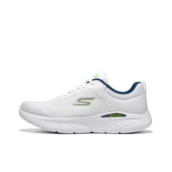 Skechers Go Run Lite Anti Slip Wear Resistant Low Top Running Shoes Men's White Yellow