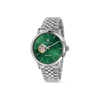 Maserati Wrist Watch Automatic Mechanical Movement Steel Strap Green Dial Men's Watches