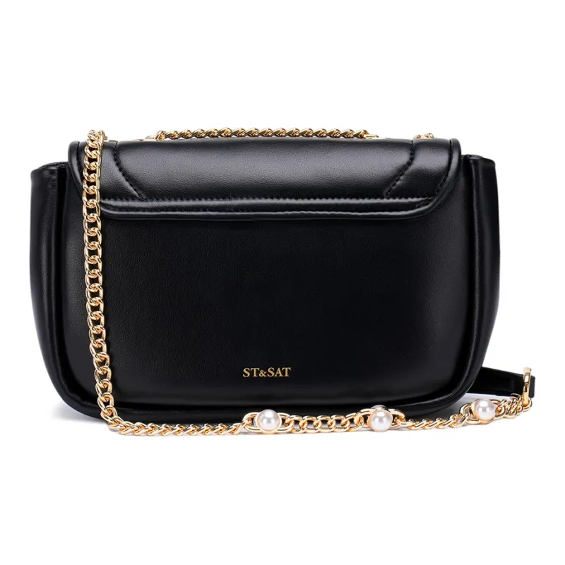 ST&SAT Cow Leather Crossbody Bag, Small Square Bag, Shoulder Bag Medium Size Women's Multicolor-3