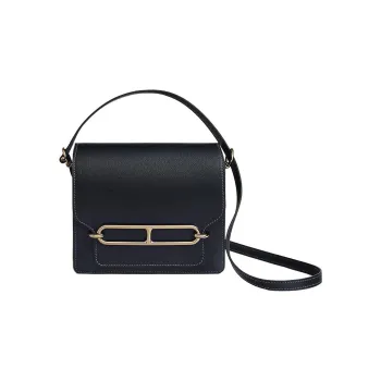 HERMES Roulis Evercolor Calfskin Pig Nose Wallet Handheld Shoulder Bag Crossbody Bag Mini Women's 76 Bleu Indigo Indigo