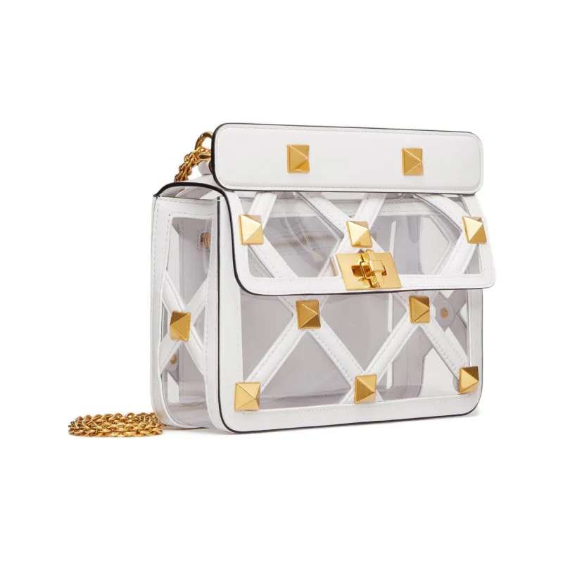 Valentino Leather Crossbody Bag Shoulder Bag Women's White-1