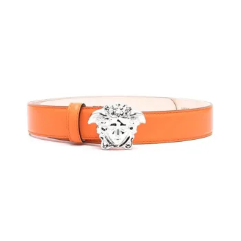 VERSACE Leather Belts Women's Orange