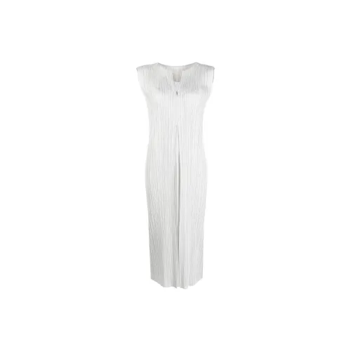 PLEATS PLEASE ISSEY MIYAKE Sleeveless Dresses Women's Light Gray