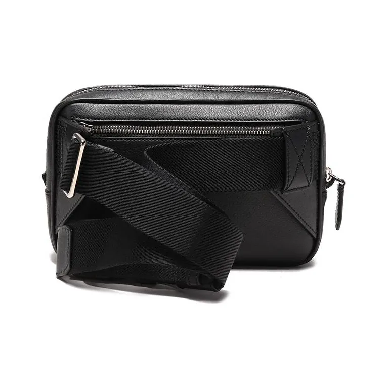 BALLY Cow Leather Fanny Pack Sling Bags Regular Men's Black Gray Green-3