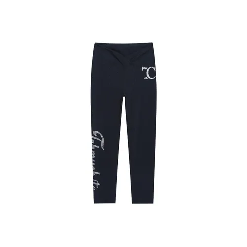 TCH Leggings Women's Black Base With Silver Logo