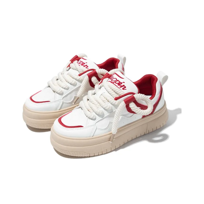 TUOPIN Warm Slip-Resistant Height Increasing Low-Top Skateboard Shoes Women's-1