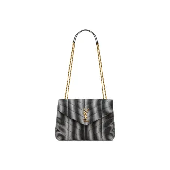 SAINT LAURENT YSL LOULOU Lambskin Chain Crossbody Bag, Shoulder Bag Women's