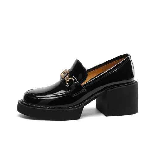 BOSSSUNWEN Loafers Women's Low-Top Black