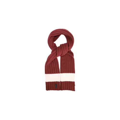 EMPORIO ARMANI Knit Scarves Unisex Brick Red