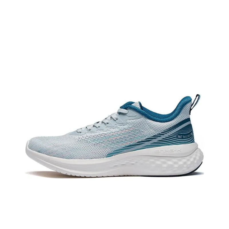 361° Slip Resistant, Abrasion Resistant, Breathable Low Top Running Shoes Men's Gray Cyan-0