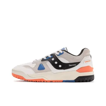 Saucony Cross 90 Anti Slip Wear Resistant Low Top Casual Shoes Unisex White Orange