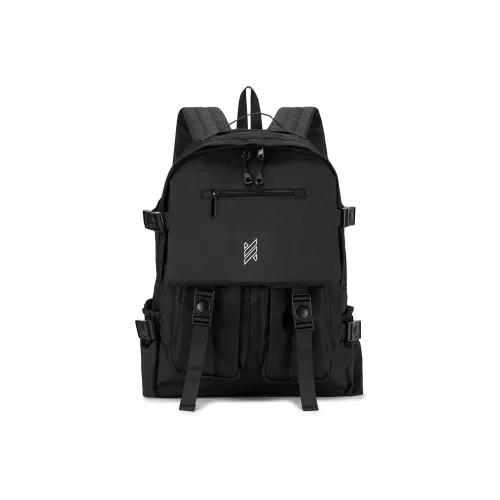 NOMK Oxford Travel Cycling Bag Laptop Bag Backpack Large Size Unisex Black