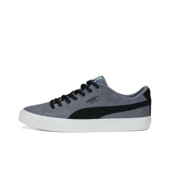PUMA Suede Skate Nitro Anti-Slip Wear-Resistant Low-Top Skateboard Shoes Unisex Gray Black