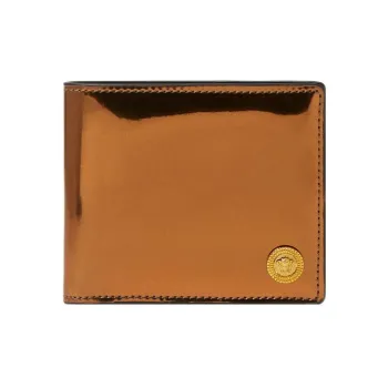 VERSACE Cow Leather Wallet Men's Brown