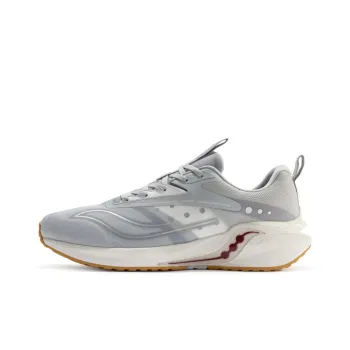 Saucony Coyote Hybrid Cushioning Wear-Resistant Low-Top Running Shoes Men's Gray White