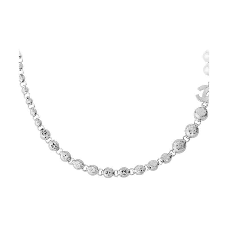CHANEL Metal Necklaces Women's Silver-2