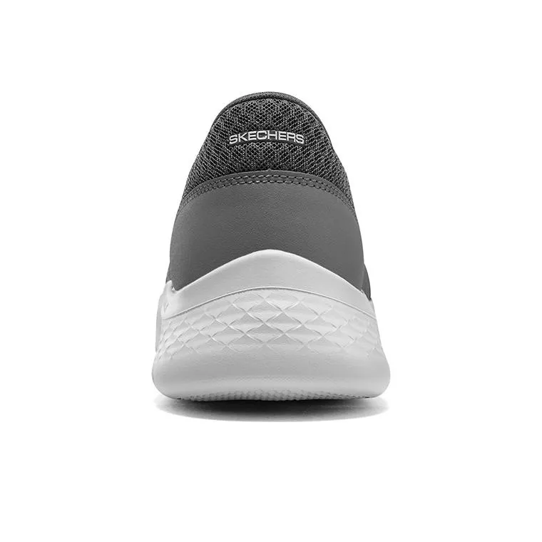 Skechers Go Walk Fle Anti Slip Wear Resistant Low Top Casual Shoes Men's Gray White-2