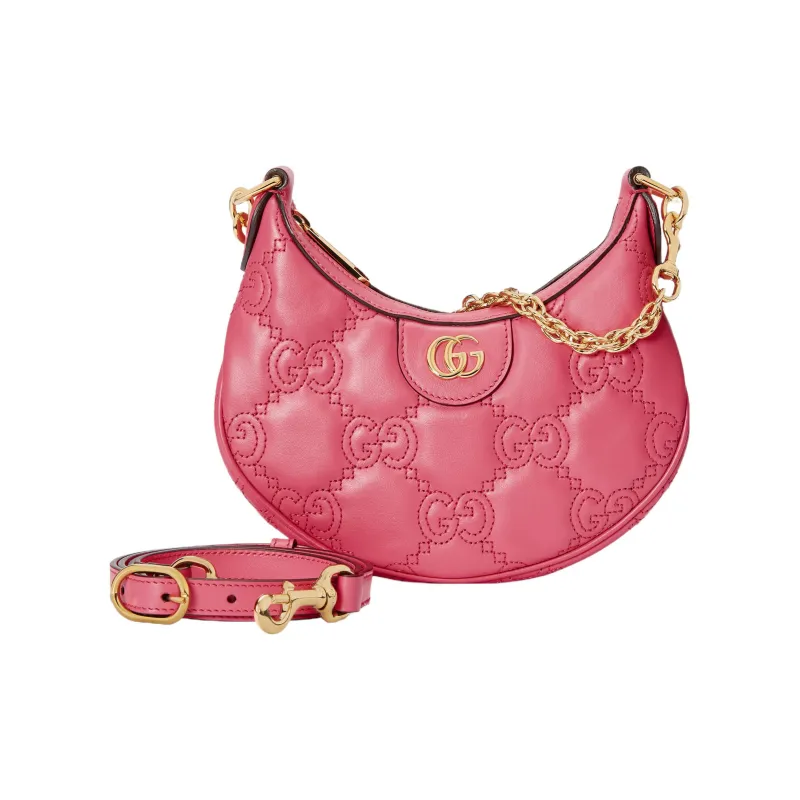 GUCCI GG Matelassé Leather Shoulder Bag Crescent Bag Shoulder Bag, Crossbody Bag Women's-1