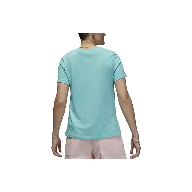 Jordan Air Drop Shoulder Sleeve T-Shirt Women's Lake Blue-1