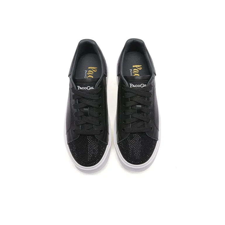 PACO GIL Low-Top Skateboard Shoes Women's Black-2