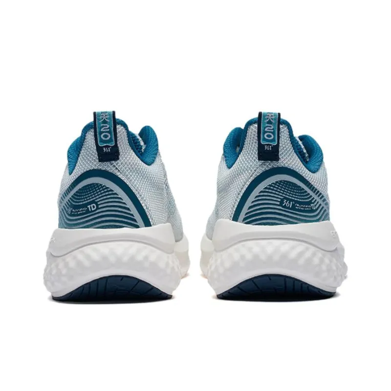 361° Slip Resistant, Abrasion Resistant, Breathable Low Top Running Shoes Men's Gray Cyan-3
