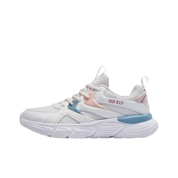 QIAODAN Anti Slip Wear Resistant Low Top Sports Casual Shoes Women's White Blue