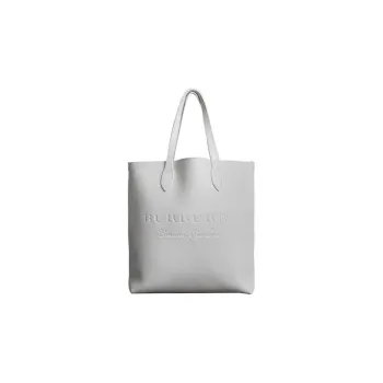 Burberry Cow Leather Tote Bag Shopping Bag Shoulder Bags Handbags Women's White