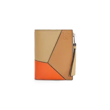 LOEWE Puzzle Calfskin Wallet Men's Desert/Orange