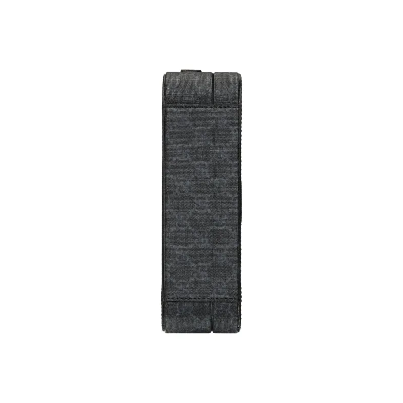 GUCCI Canvas With Leather Messenger Bag, Shoulder Bag, Crossbody Bag Men's Black-6