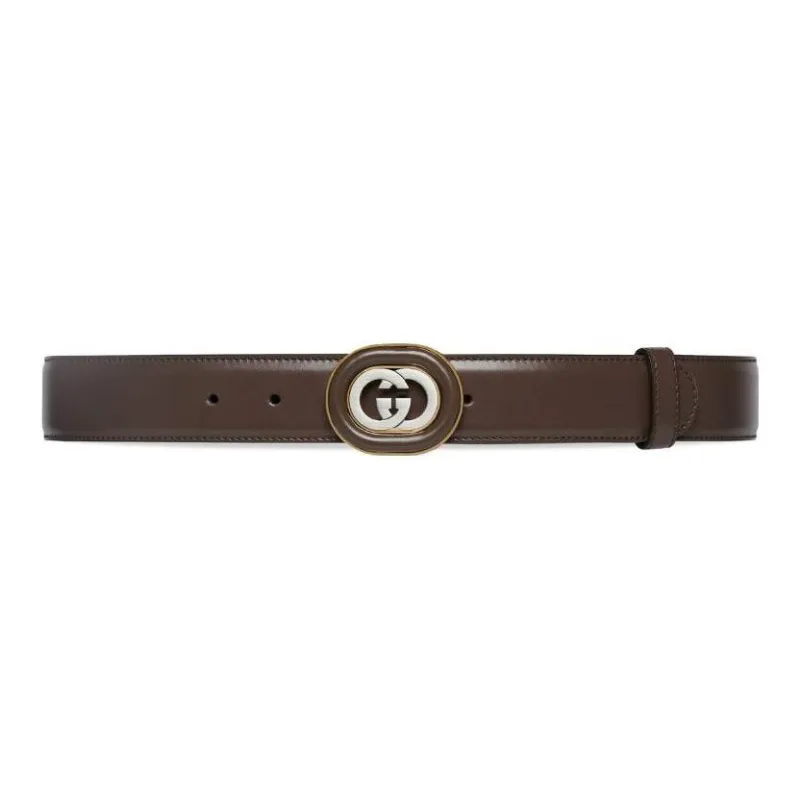 GUCCI Leather Belts Men Brown-0