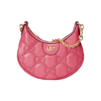 GUCCI GG Matelassé Leather Shoulder Bag Crescent Bag Shoulder Bag, Crossbody Bag Women's