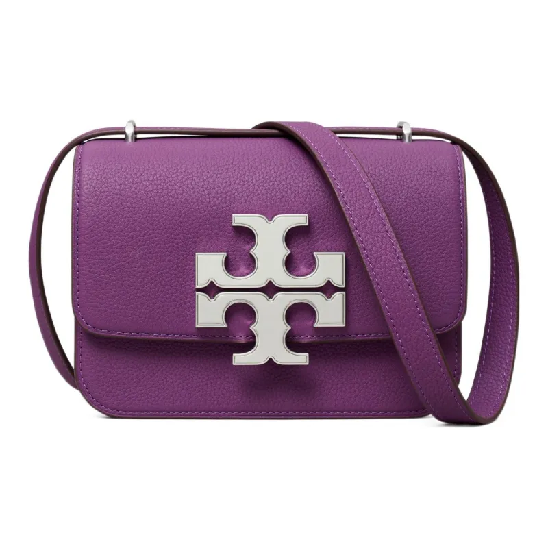 TORY BURCH Eleanor Leather Shoulder Bag, Crossbody Bag Trumpets Women's Purple-0