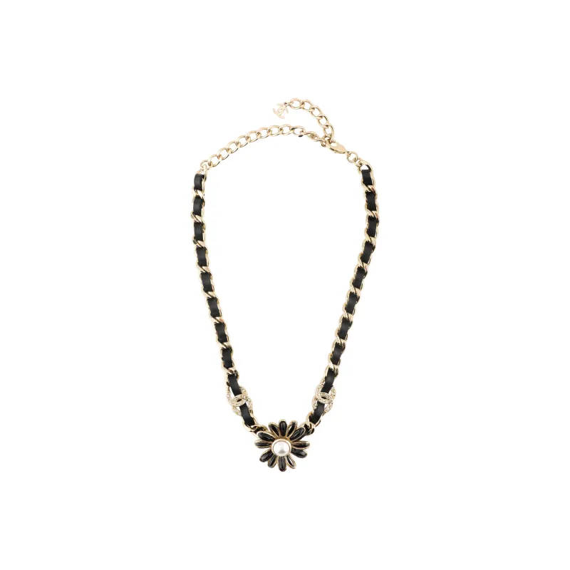 CHANEL Necklaces Women's Black/Gold-2