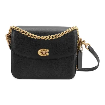 COACH Cassie Cow Leather Messenger Bag Portable Crossbody Bag Shoulder Bag Women's Black