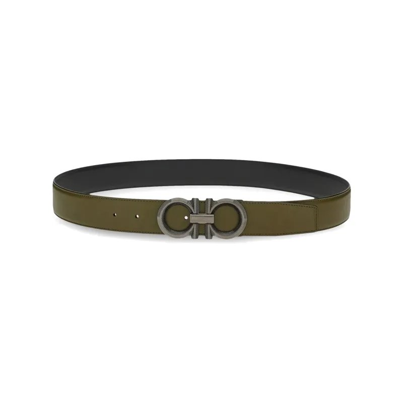 Ferragamo Leather Belts Men Green-0