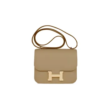 HERMES Constance Swift Leather Shoulder Bag Crossbody Bag Mini Women's U8 Bronze Dore Copper Gold