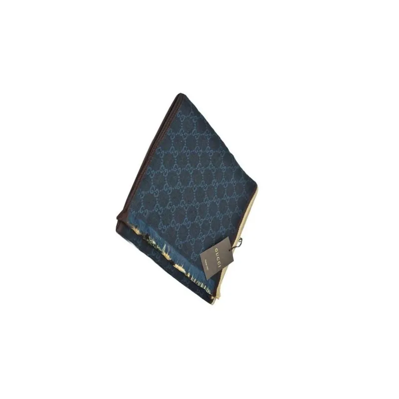 GUCCI Knit Scarves Men Dark Blue-3