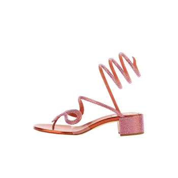 René Caovilla Rhinestone-embellished Mid-heel Sandals