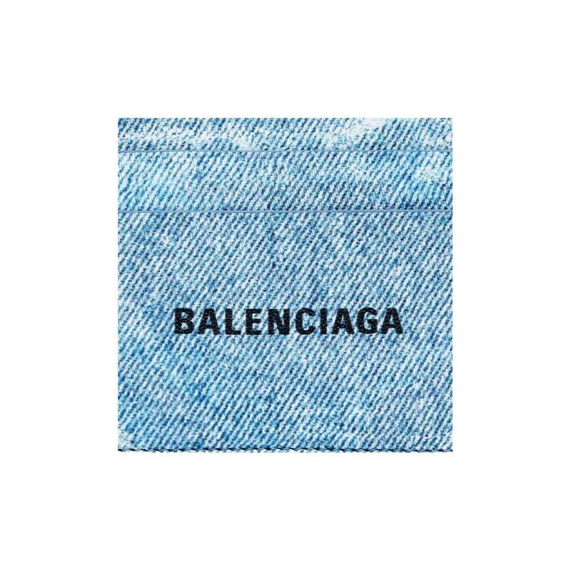 Balenciaga Cash Soft And Smooth Sheepskin Card Holder Card Holder Women's Blue-2