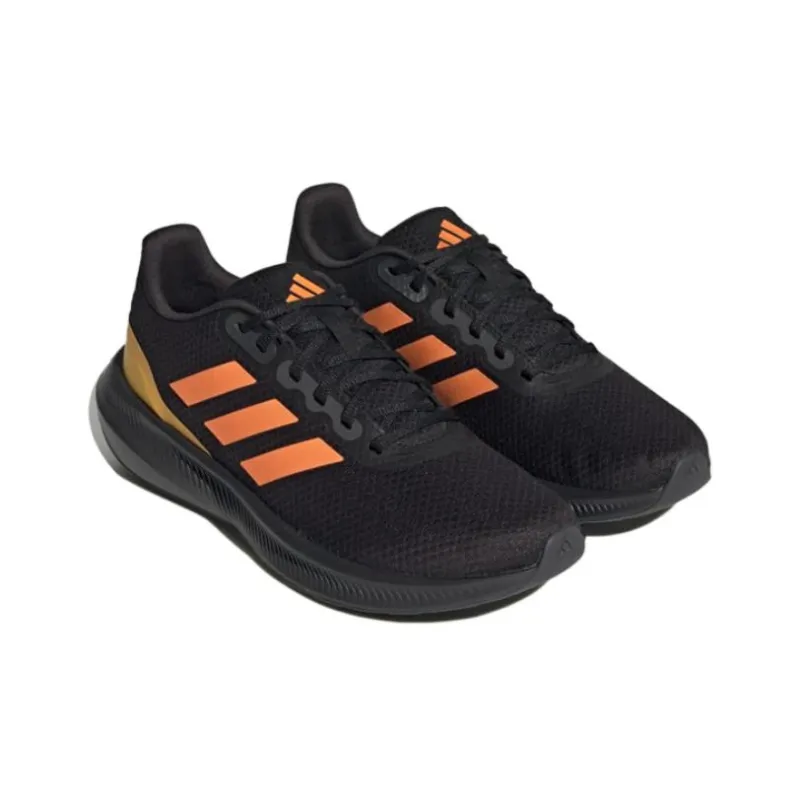 Adidas Runfalcon 3 Cloudfoam Low Core Black Screaming Orange Carbon-2