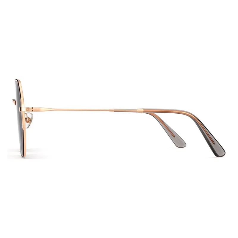 PARZIN Irregular Shape Sunglasses Women's Refined Metal Frame With Multicolor Lens 8257-14